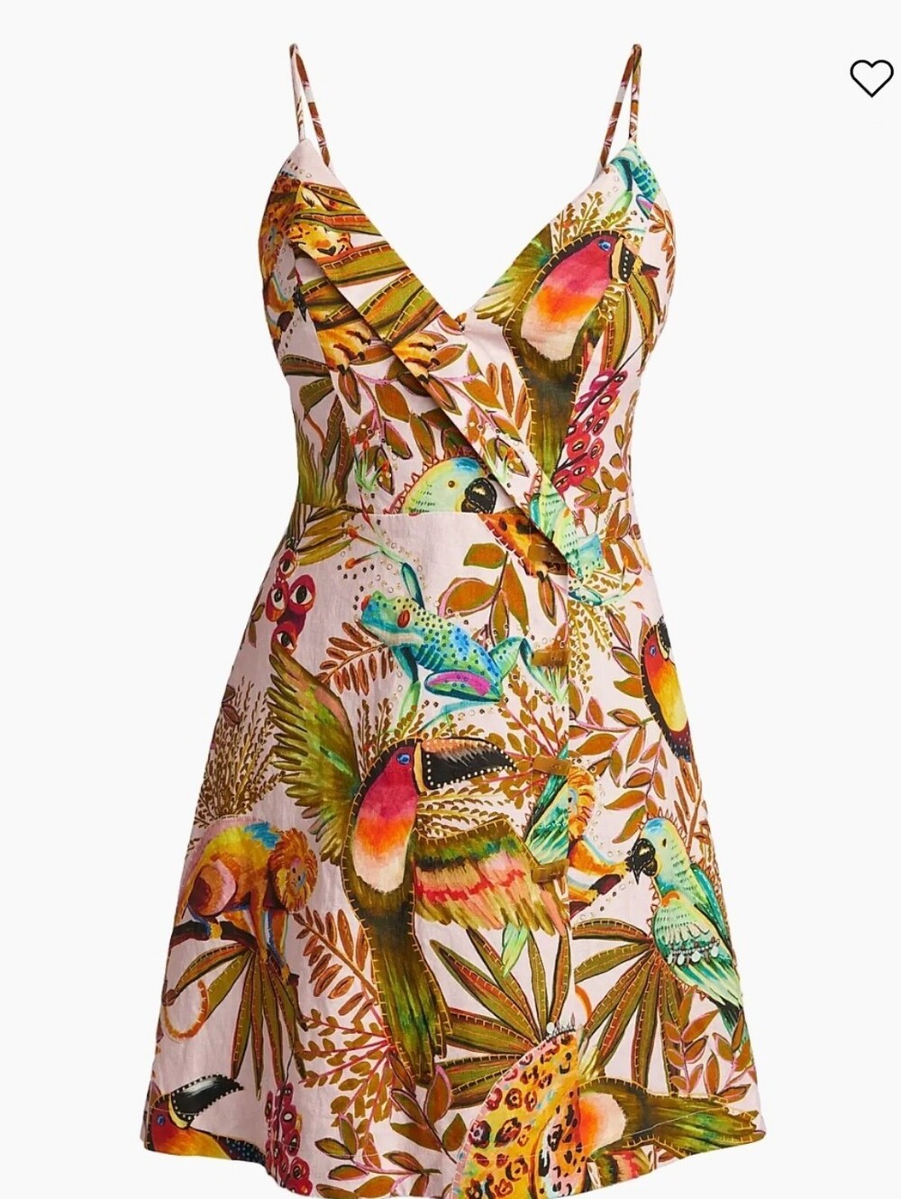 Farm Rio Into The Jungle Ruffled Minidress. - Picture 7 of 14